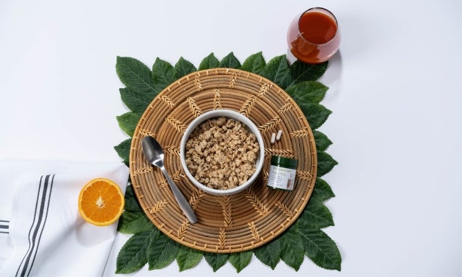 ProBio Banner Probiotic supplements with breakfast